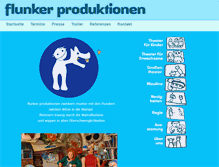 Tablet Screenshot of flunkerproduktionen.de